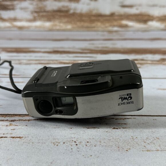 CANON Sure Shot OWL PF Date 35mm Point and Shoot Film Camera Silver Working - Picture 2 of 6